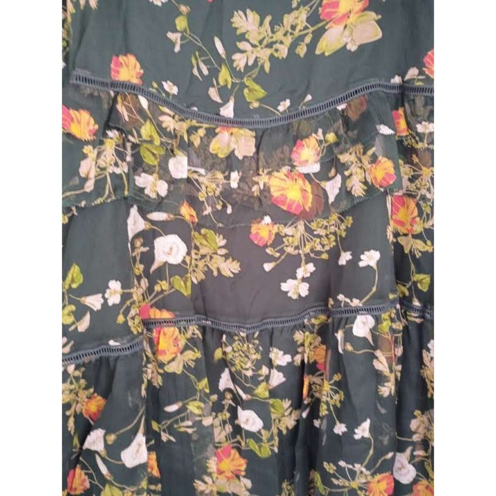 Lauren Ralph Lauren NWT Floral Tiered Maxi Skirt Cottagecore Boho 4 W29 $135 - Picture 3 of 14